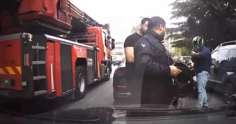Bakırköy’de motosikletlilerin kavgasına itfaiyeden anonslu uyarı