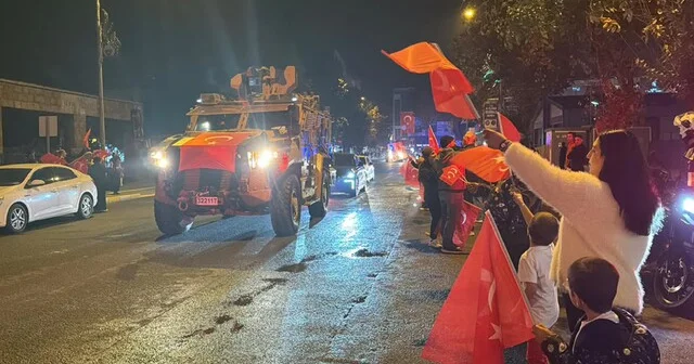 Iğdır da araçlarla Cumhuriyet konvoyu Iğdır Haber Habertürk Yerel Haberler