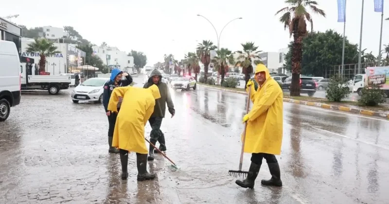 Bodrum’da yağış seferberliği