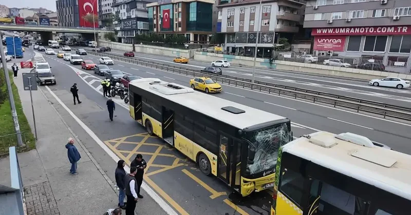 İETT otobüsleri Üsküdar da çarpıştı! Yaralılar var