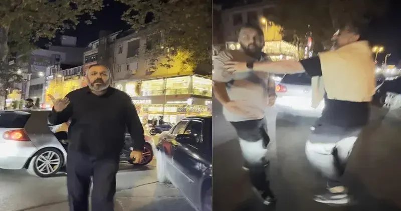 Kağıthane’de Bulgaristan plakalı araçtan inen 2 kişiden motosikletliye tehdit: Seni buraya gömerim