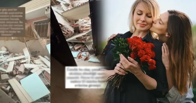 Alina Boz un annesinden sert tepki! Yaşadığı bina yıkım sırasında zarar gördü