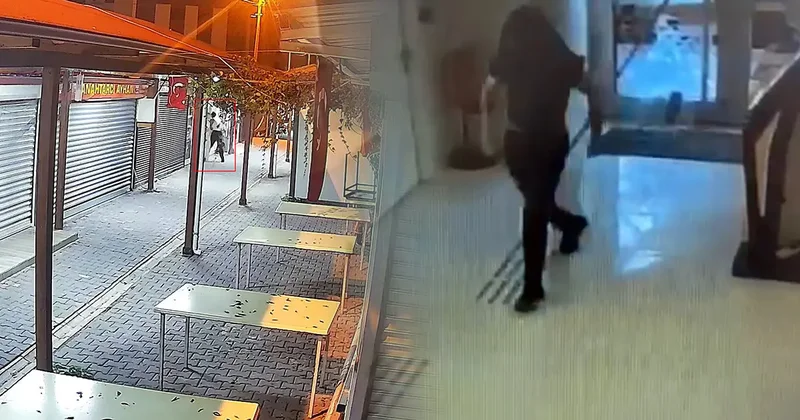 Kaldırım taşıyla banka soymaya çalıştı! Eli boş döndü