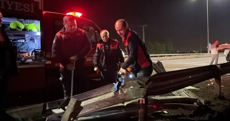 Iğdır da çimento yüklü tır devrildi! Sürücü yaralandı