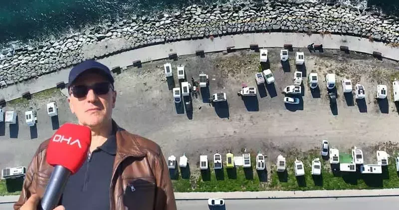 Beylikdüzü nde sahil şeridi karavan parkına döndü; mahalleli tepkili