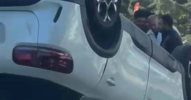 Diyarbakır da araç takla attı: 1 yaralı Diyarbakır Haberleri