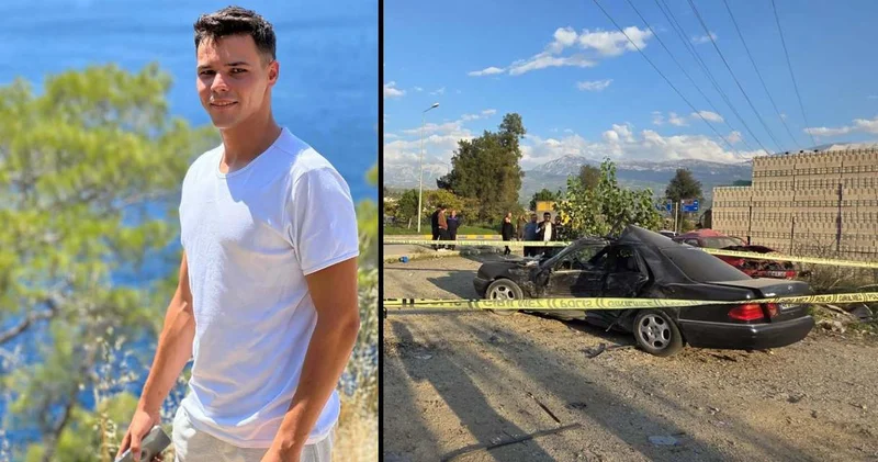 Park halindeki otomobile çarpan aracın sürücüsü öldü: Kaza kamerada