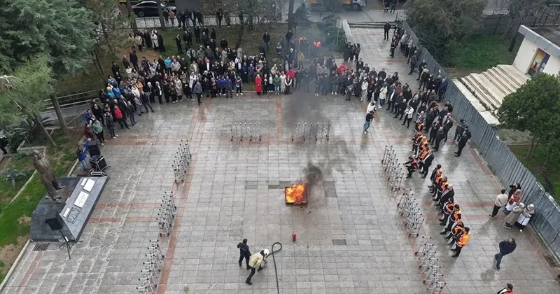 Gaziosmanpaşa Belediyesi’nden yangın tatbikatı