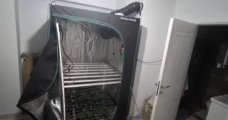 Uyuşturucu için evlerinde iklimlendirme sistemi kurdular