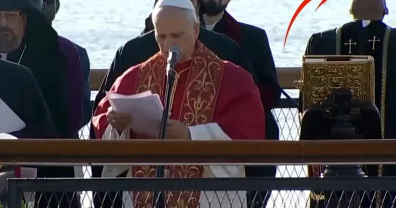 İznik teki ayine damga vuran görüntü