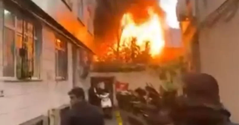 Otoparkta çıkan yandın büyüdü, 2 katlı binaya sıçradı Sözcü Gazetesi