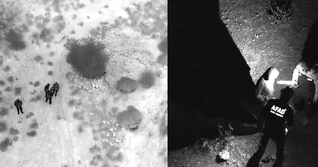 AFAD ekipleri kayıp zihinsel engelli vatandaşı termal kameralarla buldu Adana Haberleri