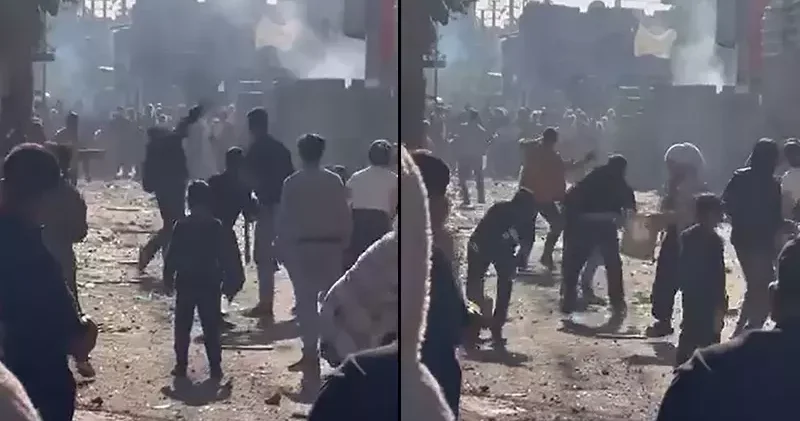 Adana’da iki grup arasındaki taşlı sopalı kavga kamerada