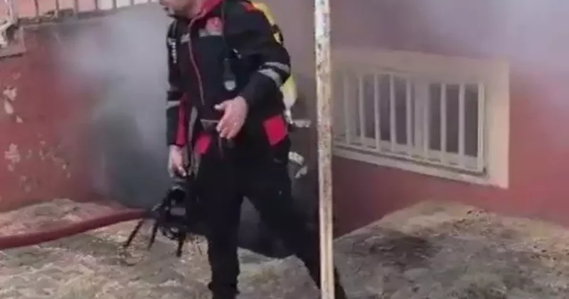 Okulun bodrum katında korkutan yangın