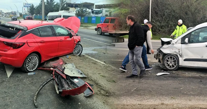 Tekirdağ da korkunç kaza! Karşı yöne geçerek 3 araca çarptı