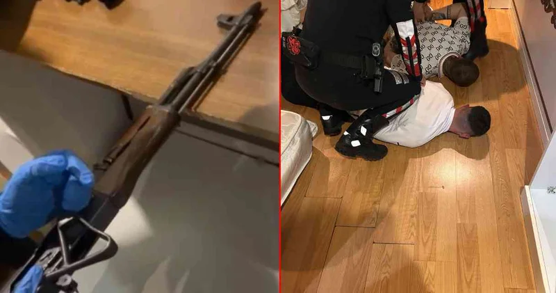 Yatağın altından kalaşnikof çıktı!