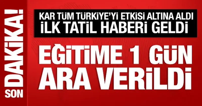 Zonguldak ta kar yağışı nedeniyle eğitime 1 gün ara verildi