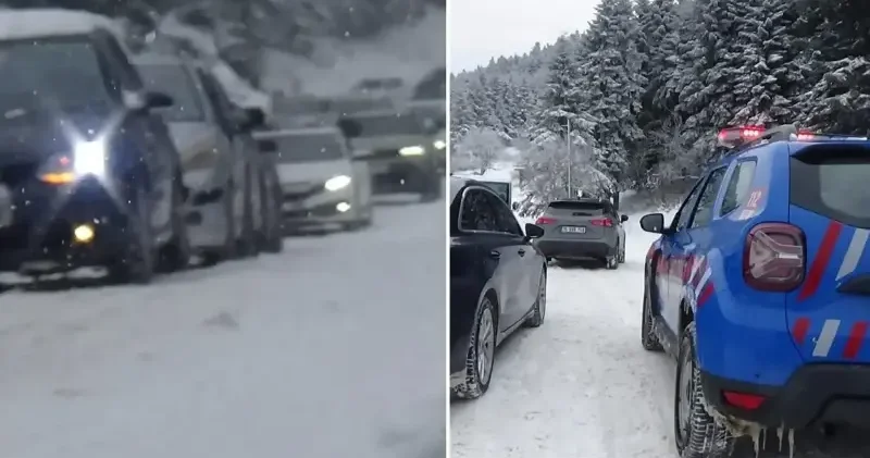 Bolu da kar nedeniyle yolda araçlarıyla mahsur kalan 3 kişi kurtarıldı Bolu Haberleri