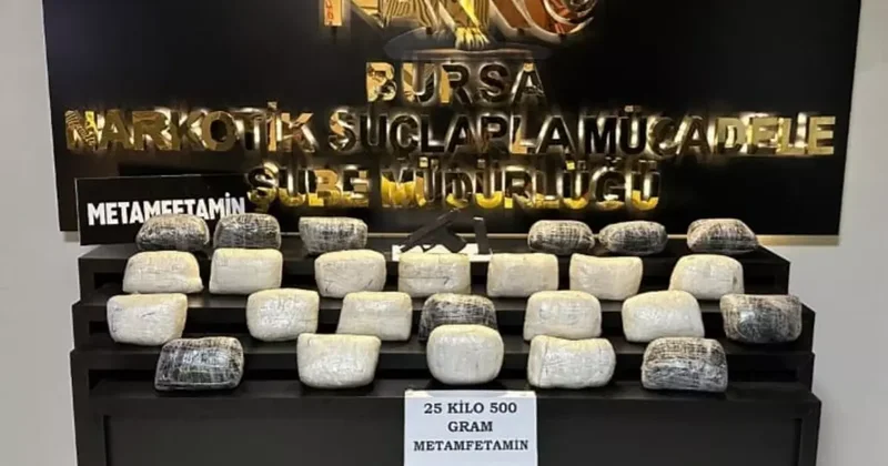 Bursa da uyuşturucu operasyonu! 25,5 kilogram sentetik uyuşturucu ele geçirildi
