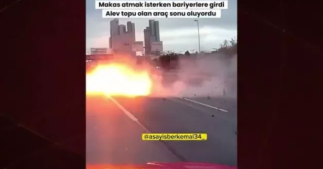İstanbul da makas terörü kaza ile bitti!