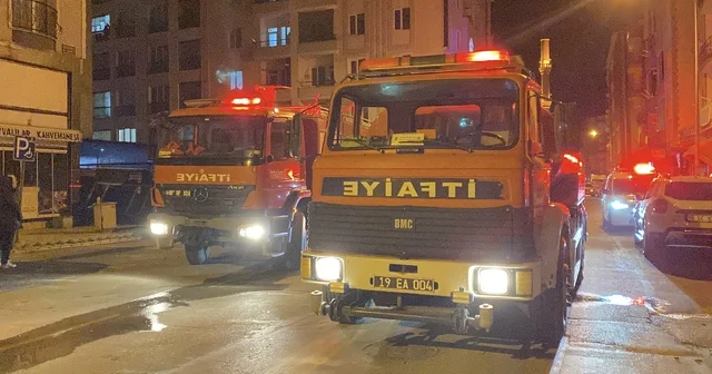 Çorum da halı yıkama merkezinde yangın Çorum Haberleri