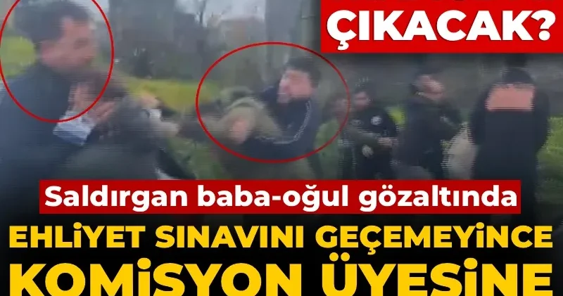 Ehliyet sınavını geçemeyen magandalar komisyon üyesine saldırdı! Bunlar bir de trafiğe çıkacak!
