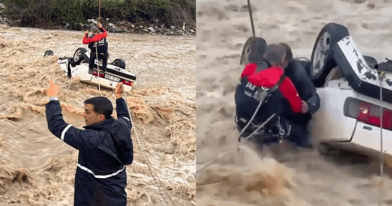 Sel sularında can pazarı: Biri kurtarıldı, diğeri öldü! Sözcü Gazetesi