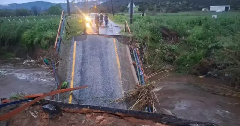 Milas ta köprü çöktü!