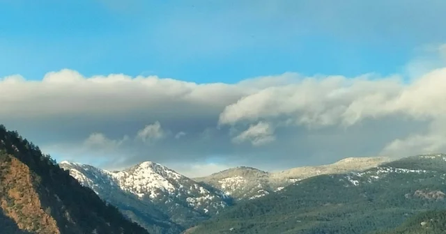 Köyceğiz Sandras Dağı na Mart ayının sonunda kar yağdı Muğla Haberleri