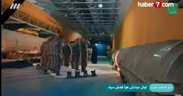 İran askerleri füze tünelinde cemaatle akşam namazı kıldı