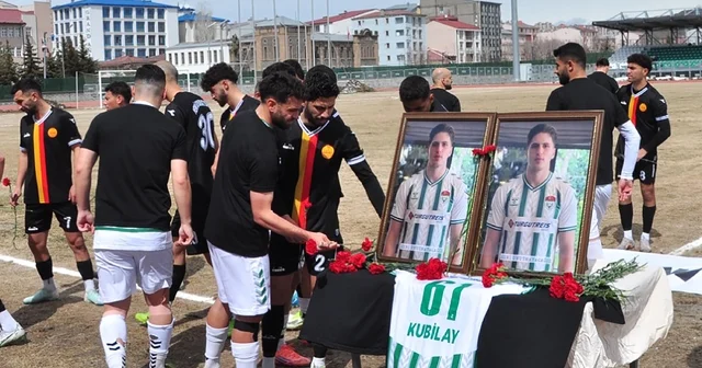 Öldürülen futbolcu Kubilay Kaan Kundakçı, yeşil sahada anıldı Kars Haberleri