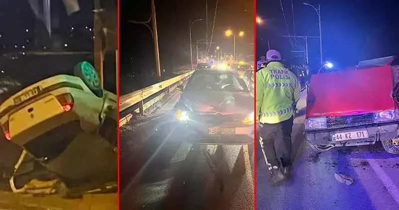 Malatya da 3 ayrı kaza; 1 ölü, 3 yaralı