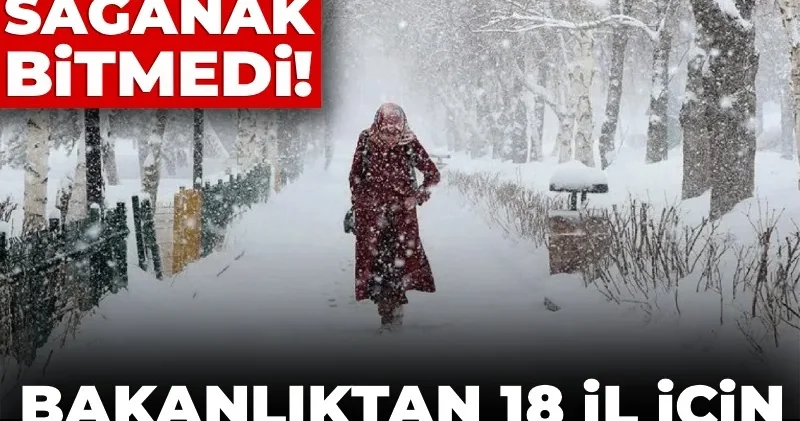 Bakanlıktan 18 il için sarı kodlu uyarı! Kar ve sağanak bitmedi!