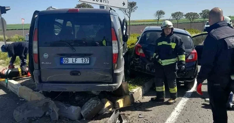 Kavşakta can pazarı: Araçlar savruldu beş yaralı Tekirdağ Haberleri