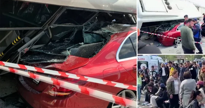 Öğrencileri taşıyan otobüs, otomobilin üzerine devrildi; çok sayıda yaralı var Gündem Haberleri