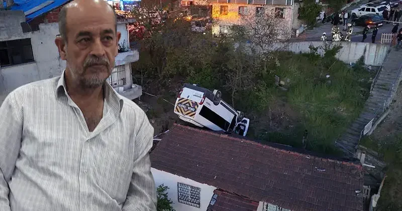 Kağıthane de evin çatısına düşen okul servisinin şoförü öldü; öğrencileri kazadan az önce indirmiş