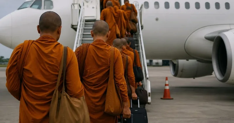 Tatilden döndüler, gözaltına alındılar: 22 Budist keşişin bavulundan 110 kilo esrar çıktı Sözcü Gazetesi