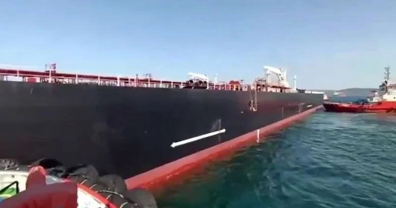 Çanakkale de sürüklenen tanker demirletildi