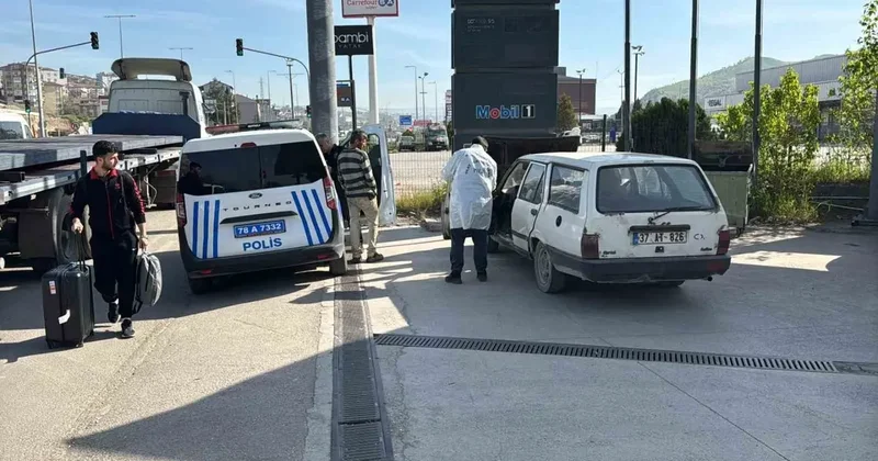 Çalınan otomobil akaryakıt istasyonunda bulundu