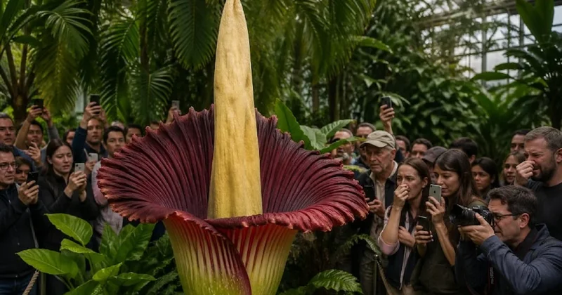Dayanılmaz kokusuna rağmen görmek için akın ettiler: Ceset çiçeği yeniden çiçek açtı Sözcü Gazetesi