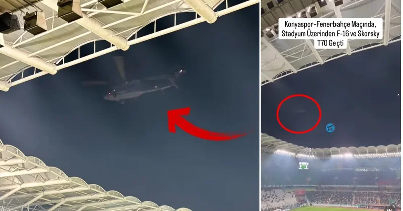Fenerbahçe maçında stadın üzerinden F 16 ve Sikorsky geçmişti... Dikkat çeken görev değişimi