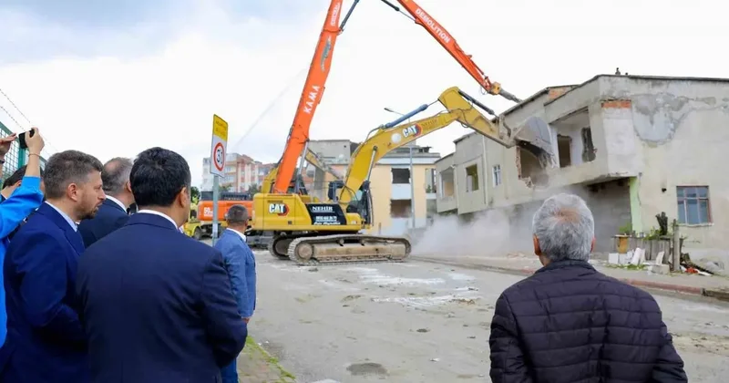 Samsun’da kentsel dönüşümde yıkım başladı