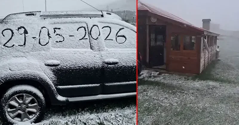 Mayıs ayında Ordu nun yaylalarına kar yağdı
