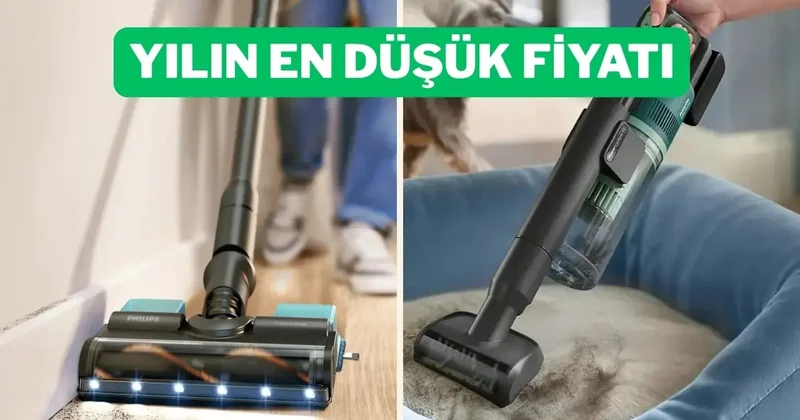 Tek hamlede kusursuz temizlik Philips dikey süpürgede yılın indirimi