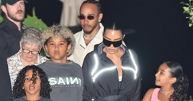 Kim Kardashian, çocukları ile sevgilisi Lewis Hamilton ı bir araya getirdi