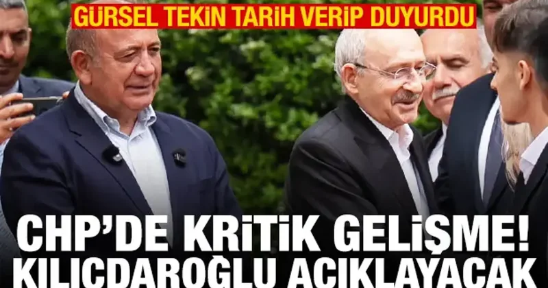 Gürsel Tekin tarih verdi! Kılıçdaroğlu MYK sını açıklayacak