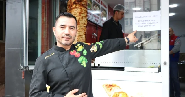 Camide bedensel engelli çocuktan etkilendi; işletmesinde engellilere ücretsiz yemek projesi başlattı Kayseri Haberleri