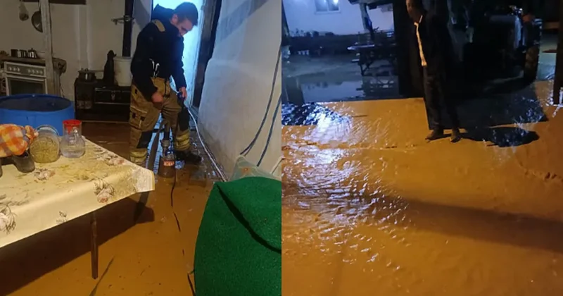 Bursa da sağanak etkili oldu! Bazı evleri su bastı