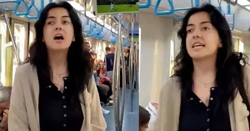 Marmaray da LGBT propagandası! Toplu taşımayı provokasyon alanına çevirdi