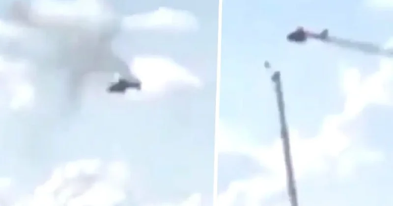 Helikopter kazası kamerada! 14 kişi ölmüştü